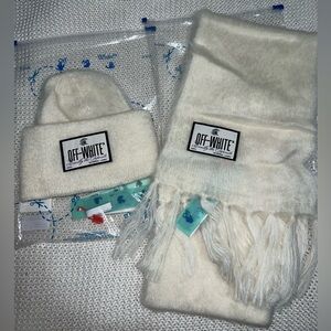Off-White Beanie & Scarf Set by Virgil Abloh